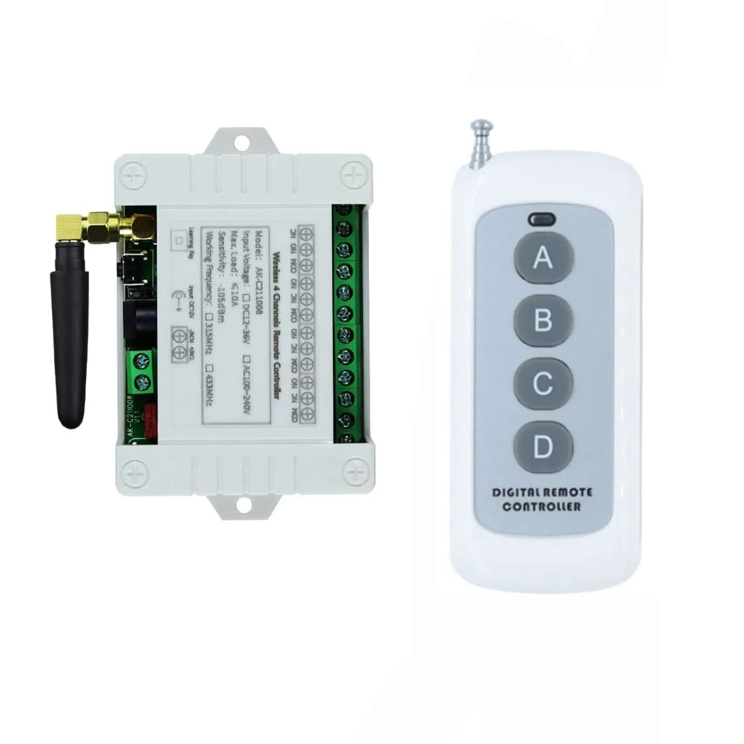 Kaleinavi Wireless Remote Control 4-Channel 12V-36V | Industrial RF Switch with 6 Modes - main product image