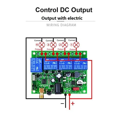 Kaleinavi Wireless Remote Control 4-Channel 12V-36V | Industrial RF Switch with 6 Modes thumbnail 6
