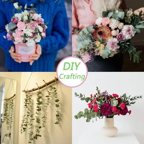 FAVOWREATH 10 Pcs Dried Eucalyptus Stems 43 cm (17") | Natural Greenery for Home Decor thumbnail 6