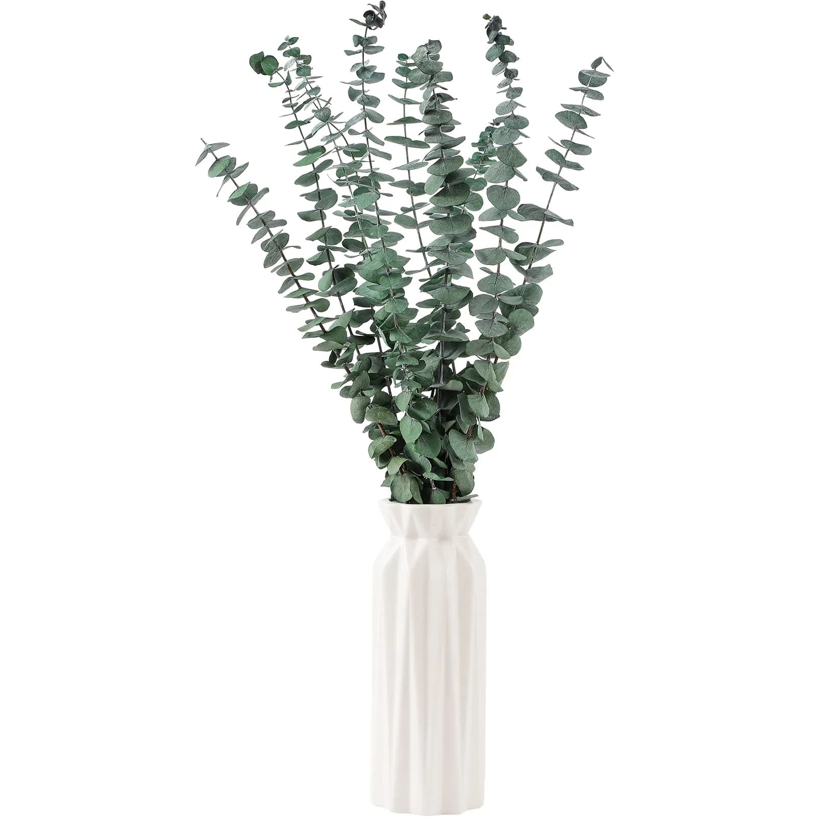 FAVOWREATH 10 Pcs Dried Eucalyptus Stems 43 cm (17") | Natural Greenery for Home Decor - view 2