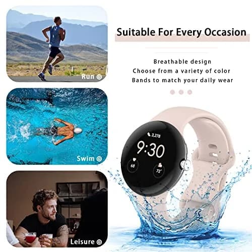 Eiavike Silicone Watch Band for Google Pixel Watch 41mm | Breathable & Durable Replacement Strap thumbnail 5
