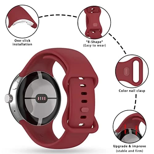 Eiavike Google Pixel Watch 41mm Band | Silicone Replacement Strap for Pixel Watch 1/2/3/4/5 thumbnail 2