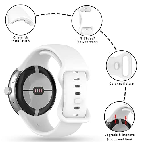 Eiavike Google Pixel Watch 41mm Silicone Band | Breathable, Soft & Durable (41mm) thumbnail 2
