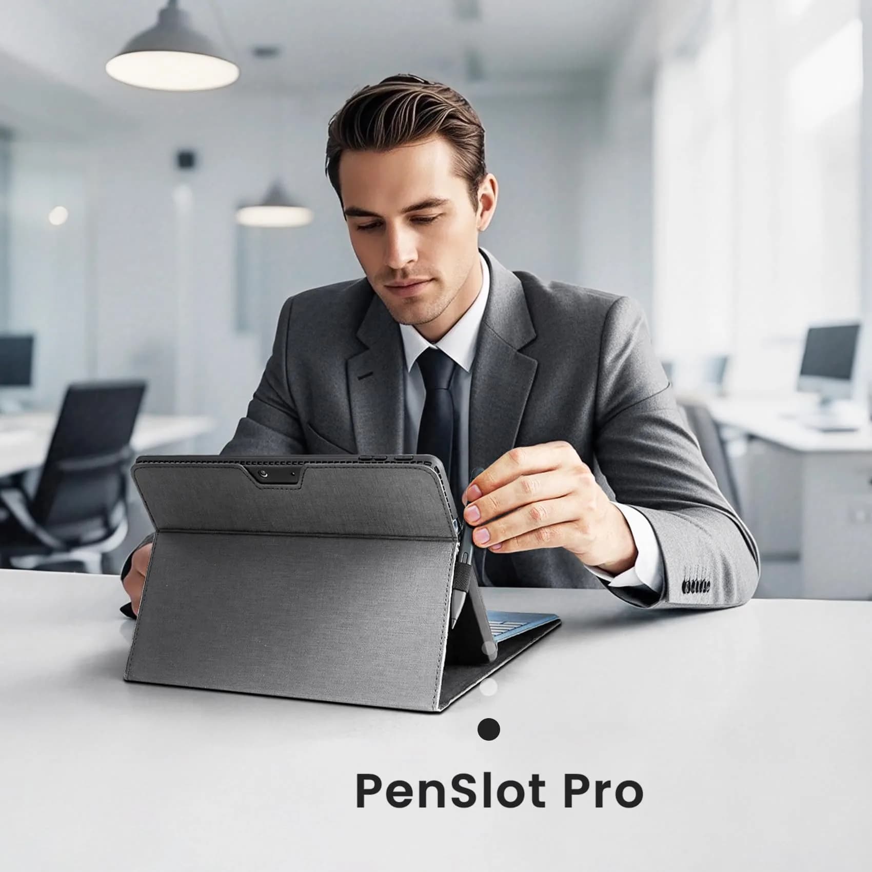 Omnpak Case for 13-inch Surface Pro 11/10/9 | Multi-Angle Stand & Stylus Holder - view 3