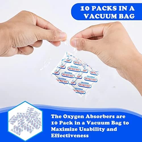 QHOWYAL 300CC Food Grade Oxygen Absorbers | Long-Term Food Storage Solution (70-120 chars) thumbnail 5