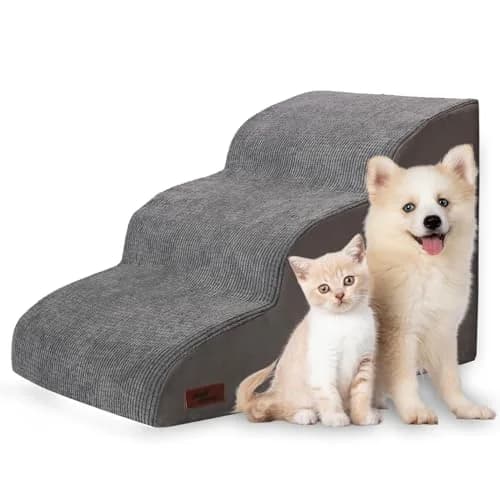 aodisman Dog Stairs for Small Dogs and Cats | 3-Step Pet Ramp for Bed & Couch with Non-Slip Design thumbnail 1