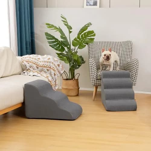 aodisman Dog Stairs for Small Dogs and Cats | 3-Step Pet Ramp for Bed & Couch with Non-Slip Design thumbnail 7