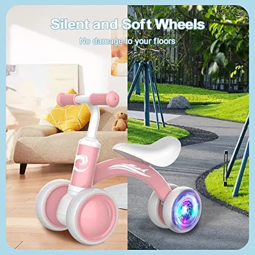 Gamfeiny Colorful Lighting Baby Balance Bike | 10-36 Months Toddler Ride-On Toy thumbnail 7