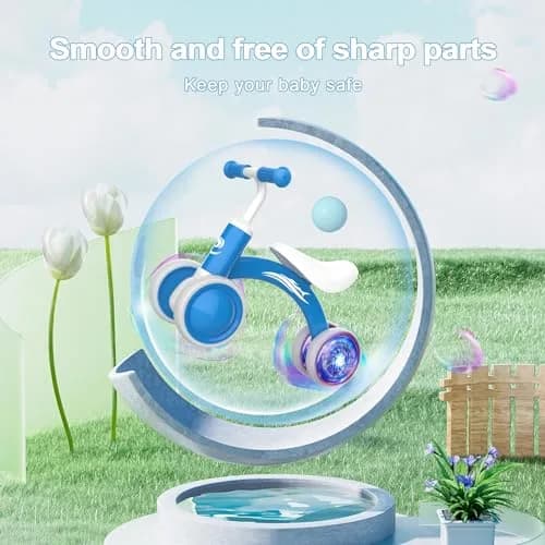 Gamfeiny Colorful Lighting Baby Balance Bike | 10-36 Months Toddler First Riding Toy thumbnail 5