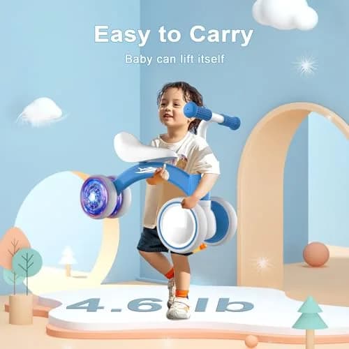 Gamfeiny Colorful Lighting Baby Balance Bike | 10-36 Months Toddler First Riding Toy thumbnail 6