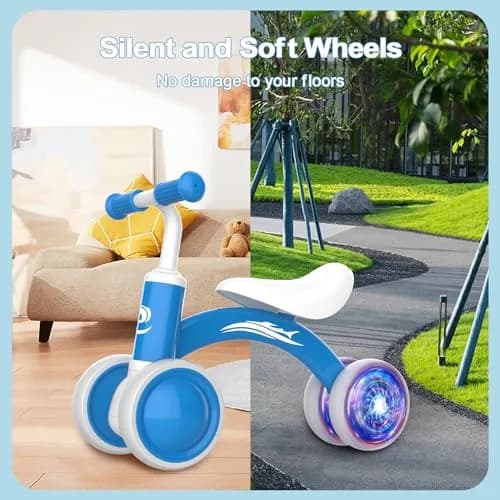 Gamfeiny Colorful Lighting Baby Balance Bike | 10-36 Months Toddler First Riding Toy thumbnail 7