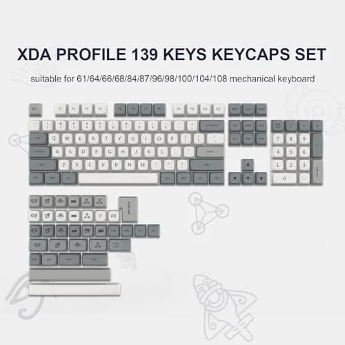 dagaladoo Retro PBT keycaps Set, XDA Profile Keyboard Keycaps | Durable Dye-Sublimation, Compatible with Most Mechanical Keyboards thumbnail 2