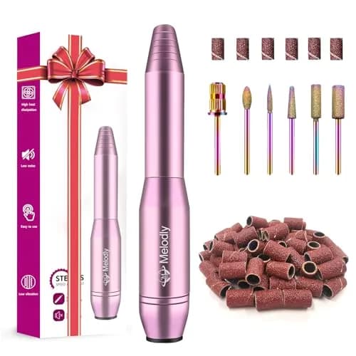 Melodly Electric Nail Drill Kit, 20000 RPM Portable USB Efile Nail File for Acrylic Gel Nails | Professional Salon Quality thumbnail 1
