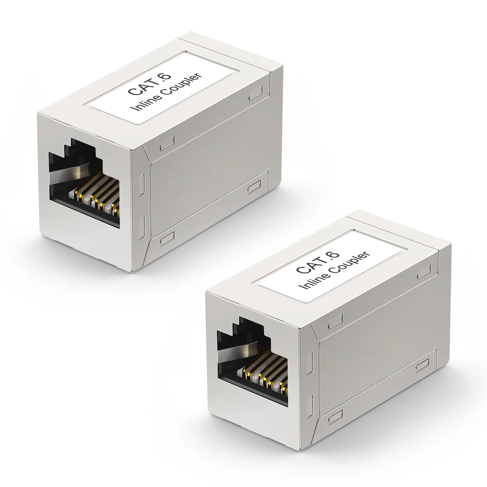 VCELINK RJ45 Shielded Coupler, CAT6 Ethernet Extender, 2-Pack | 1Gbps High-Speed Transmission