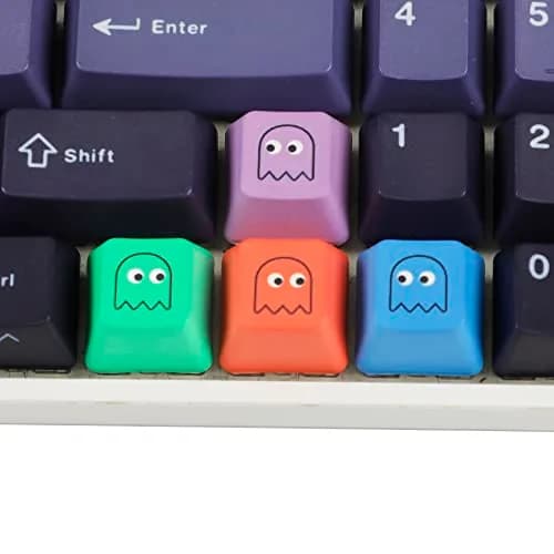 Mechkeeb OEM Pac-man 5 Keys PBT Keycaps | Retro Rainbow Dye-Sublimation for MX Mechanical Keyboards thumbnail 4