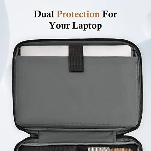 bagasin 13.3 Inch Laptop Sleeve Case TSA Friendly | Waterproof, Slim & Compatible with MacBook Pro 14 & Surface Book thumbnail 6