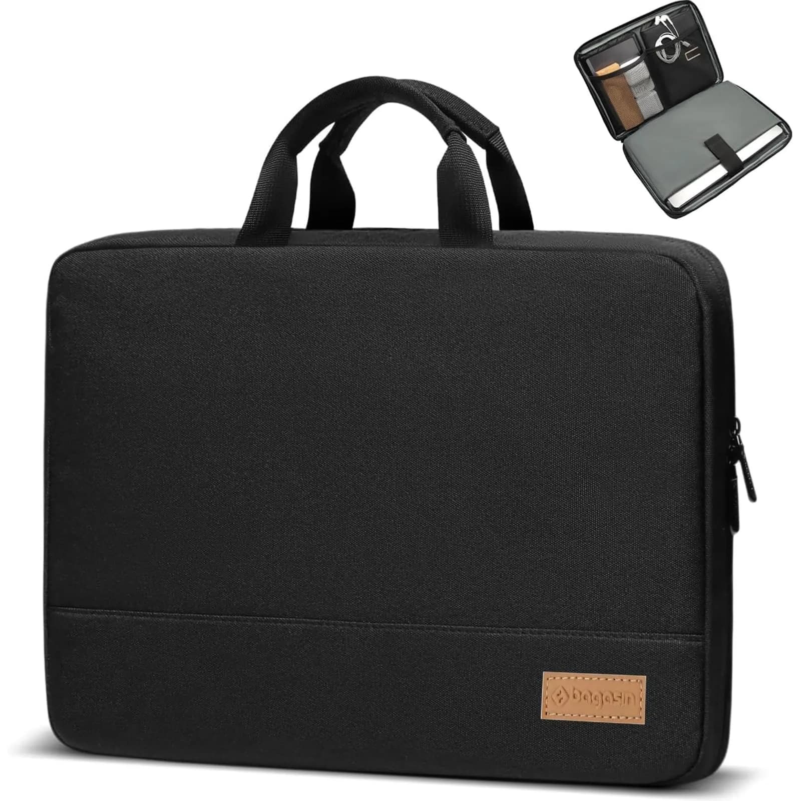 bagasin 13.3 Inch Laptop Sleeve Case TSA Friendly | Waterproof, Slim & Compatible with MacBook Pro 14 & Surface Book