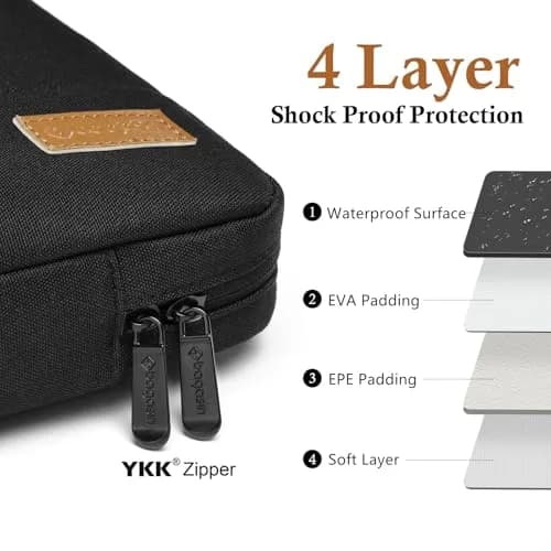 bagasin 13.3 Inch Laptop Sleeve Case TSA Friendly | Waterproof, Slim & Compatible with MacBook Pro 14 & Surface Book thumbnail 2