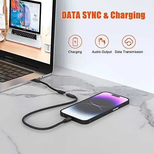 DESOFICON MFi Certified Lightning Extension Cable 1M (3.3FT) | Passes Video, Data, Audio thumbnail 4