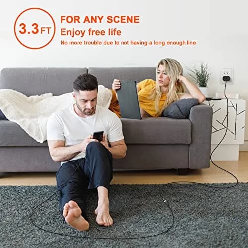 DESOFICON MFi Certified Lightning Extension Cable 1M (3.3FT) | Passes Video, Data, Audio thumbnail 7
