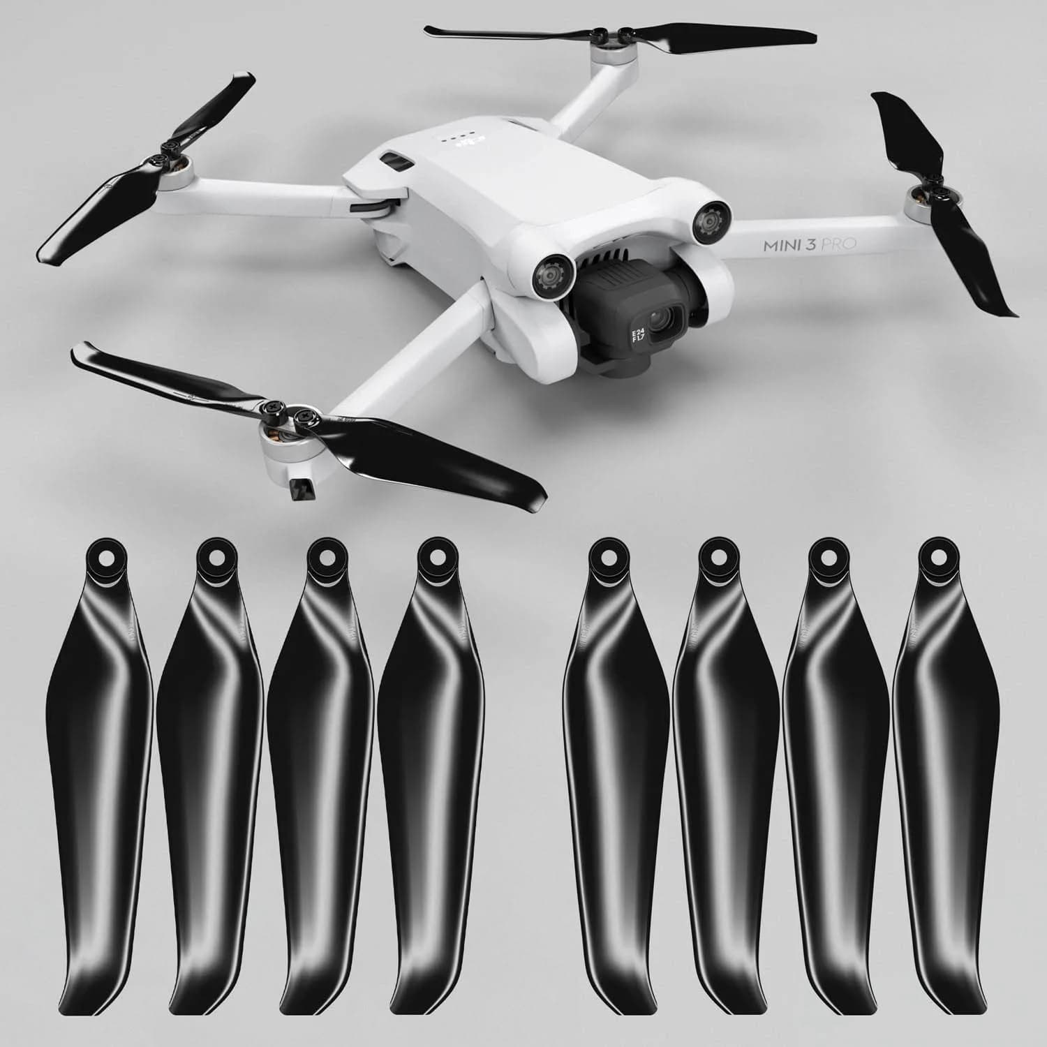 Master Airscrew Stealth Propellers for DJI Mini 3 Pro & Mini 4 Pro - Black, 4 propellers in Set — Black
