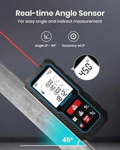 MILESEEY D5 APP Laser Measure 229ft (69.8m) with Angle Sensor & App Connectivity | Real-time Data Transfer & Floor Plan Sketching thumbnail 4