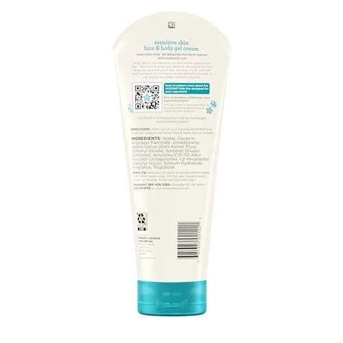Aveeno Baby Kids Sensitive Skin Face & Body Gel Cream 237ml (8 oz) | Hypoallergenic & 24-Hour Hydration thumbnail 8