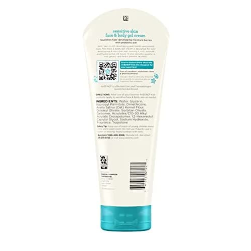 Aveeno Baby Kids Sensitive Skin Face & Body Gel Cream 237ml (8 oz) | Hypoallergenic & 24-Hour Hydration thumbnail 9