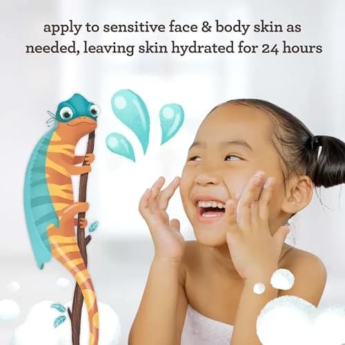 Aveeno Baby Kids Sensitive Skin Face & Body Gel Cream 237ml (8 oz) | Hypoallergenic & 24-Hour Hydration thumbnail 3