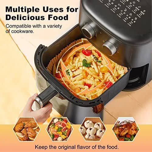 ctizne Air Fryer Liners Disposable 9IN Round | Oil Proof & Non-Stick for 8-10QT thumbnail 7