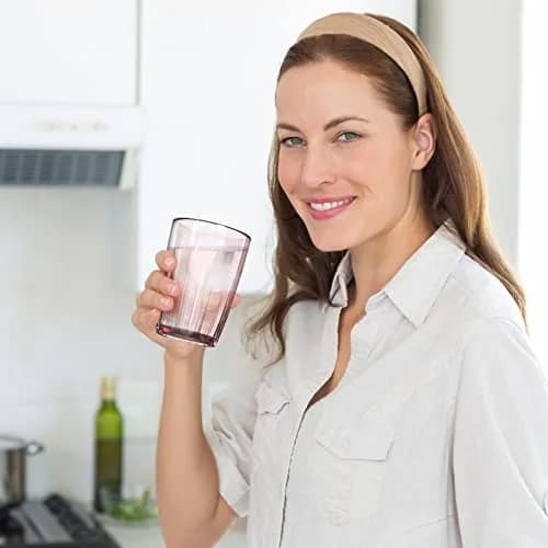 ZEAYEA Set of 6 Acrylic Drinking Cups, 14 oz | Unbreakable, Reusable, Stackable Water Glasses for Indoors & Outdoors thumbnail 9