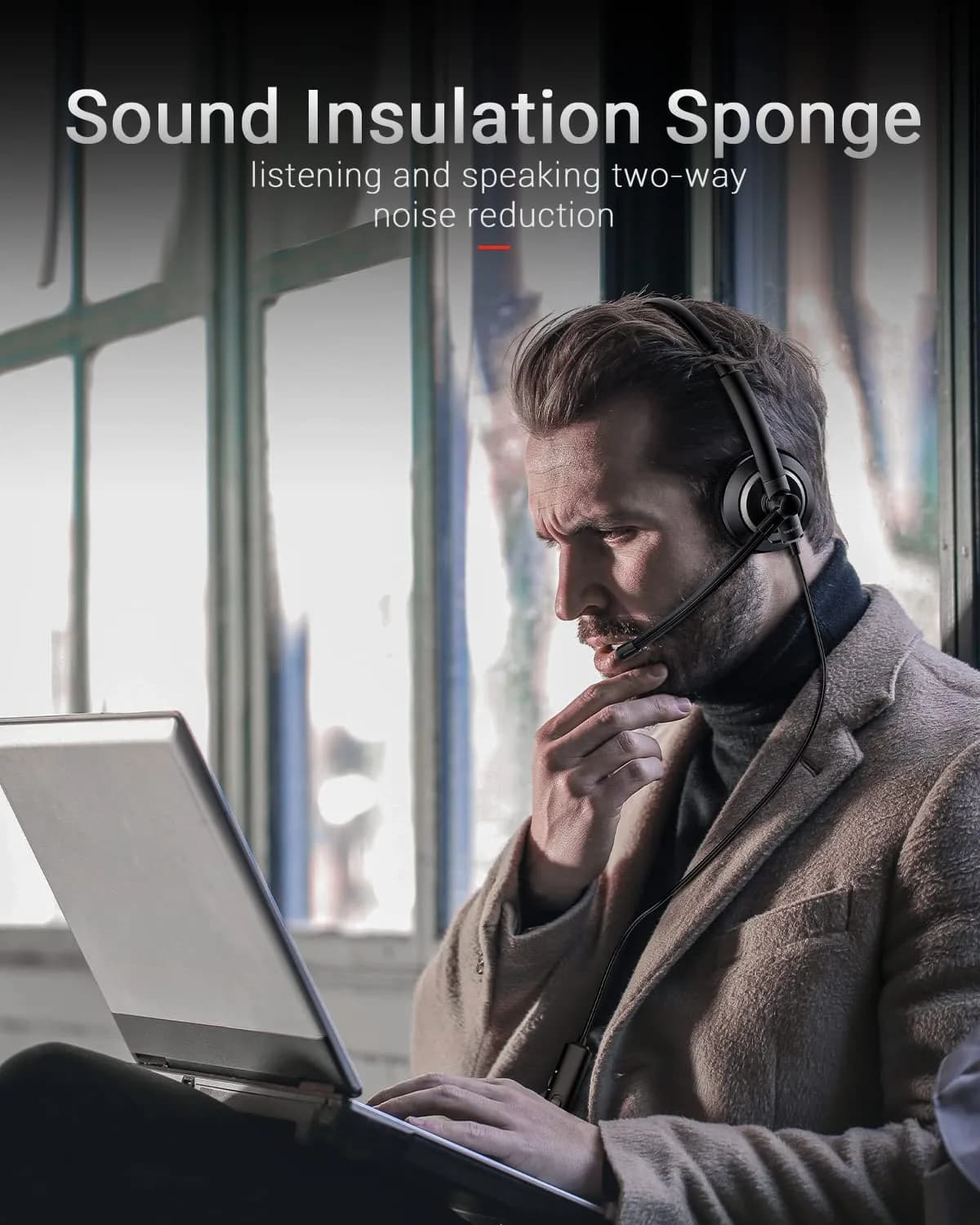 awatrue Wired Headset with Noise Cancelling Microphone | 181g (0.4lb) - view 5