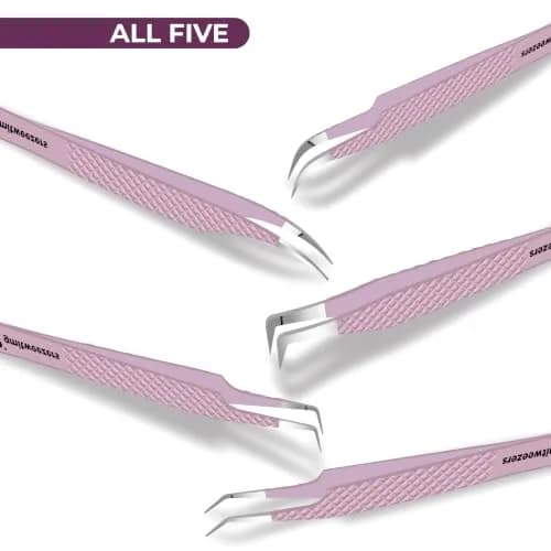 GMI TWEEZERS Fiber Tip Lash Tweezers for Eyelash Extensions | Precise, Stainless Steel, Pink thumbnail 6