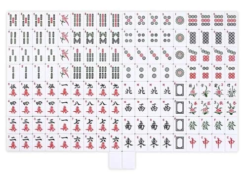 Mose Cafolo Chinese Mahjong Game Set 144 Tiles, 1.5" X-Large Melamine Tiles with Carrying Travel Case | Educational Board Game for Adults thumbnail 6