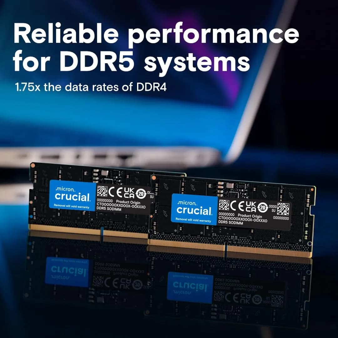 Crucial 16GB DDR5 Laptop RAM 5600MHz (16GB) | Boosts System Performance - view 2