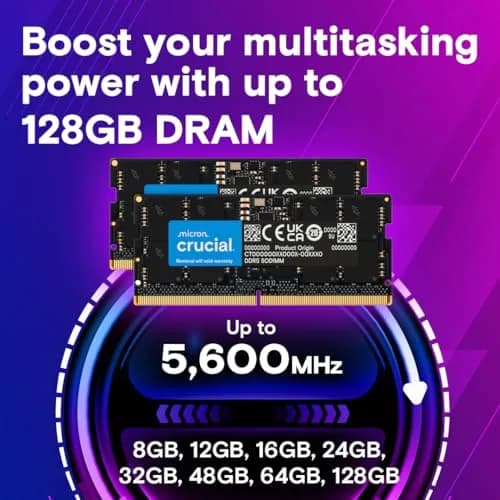 Crucial 16GB DDR5 Laptop RAM 5600MHz (16GB) | Boosts System Performance thumbnail 3