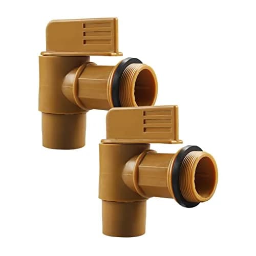 GWENBHMTOOL Polyethylene Drum Tap 2 Pack | 2" Male Barrel Faucet for 30 & 55 Gallon Drums thumbnail 1