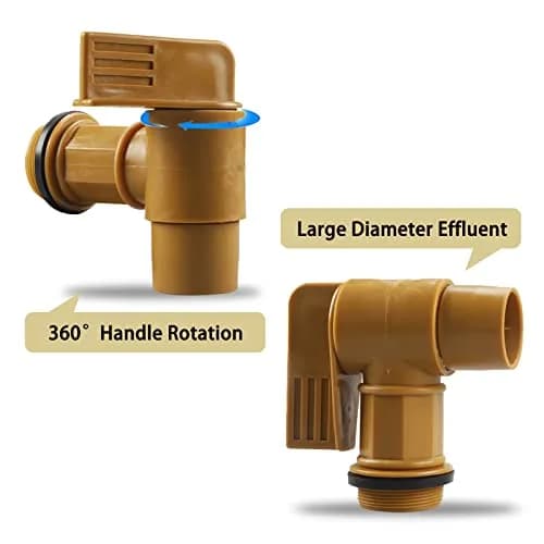 GWENBHMTOOL Polyethylene Drum Tap 2 Pack | 2" Male Barrel Faucet for 30 & 55 Gallon Drums thumbnail 2