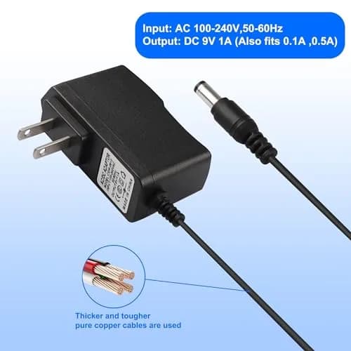 BXIZXD Guitar Pedal Power Supply 9V 1A | Compatible with Boss, Roland & More (100-120 words) thumbnail 3