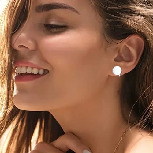 FLYUN 12MM Pressure Earrings for Keloids | Stainless Steel Non-Pierced Ear Cuff, Compression Clip, Silver (70-120 chars) thumbnail 2