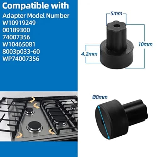 Adabuing Silicone Rubber Feets Compatible with Samsung Whirlpool Maytag Range | Gas Stove Bumper Replacement Parts (16 Pack) thumbnail 2