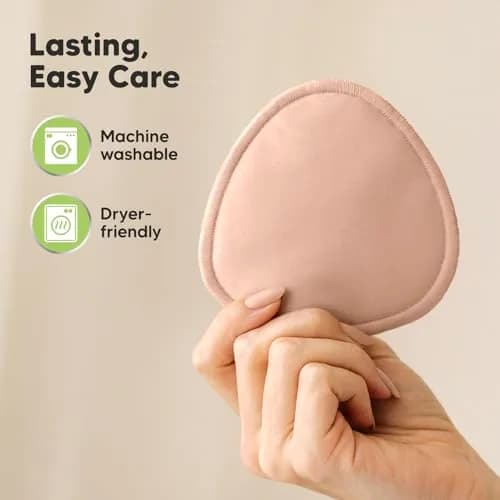 KeaBabies Reusable Nursing Pads, 14 Count (Neutrals, 3.9") | Organic Bamboo Viscose, Machine Washable, Discreet Fit thumbnail 7