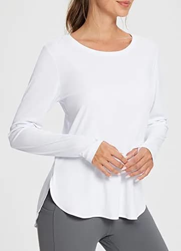 baleaf Womens Sun Shirts SPF Long Sleeve Lightweight Athletic Tops White XS | UPF 50+ Sun Protection & Quick Dry thumbnail 3