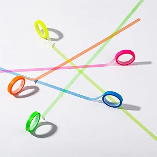 AIEX Highlighter Tapes 5 Rolls 0.23inch x 16.4ft | Fluorescent Neon Removable Tape for Students & Teachers thumbnail 7