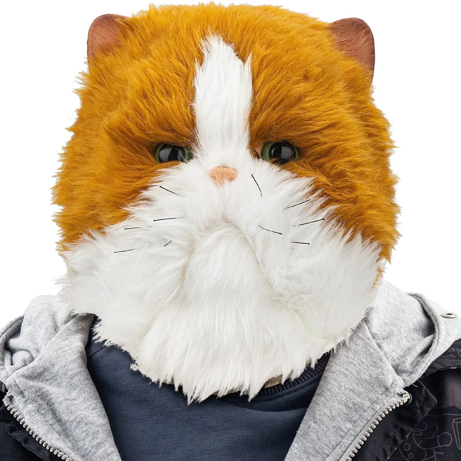 PartyHop Realistic Cat Head Mask for Adults | Latex Animal Costume Mask - main product image