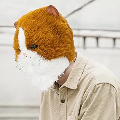 PartyHop Realistic Cat Head Mask for Adults | Latex Animal Costume Mask thumbnail 3