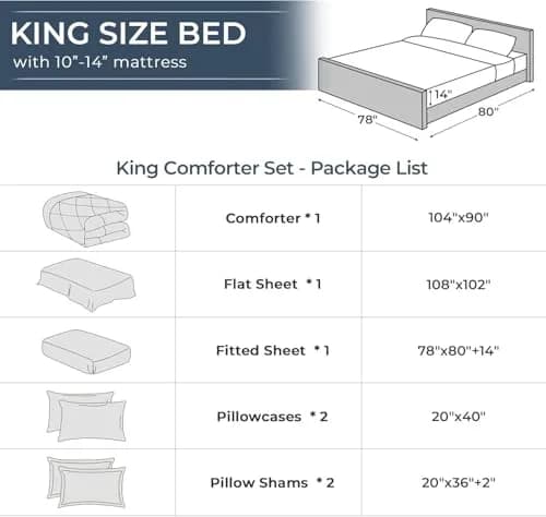 HEVUMYI King Comforter Set Pink & Ivory | Cloud-Soft Microfiber Bedding thumbnail 8