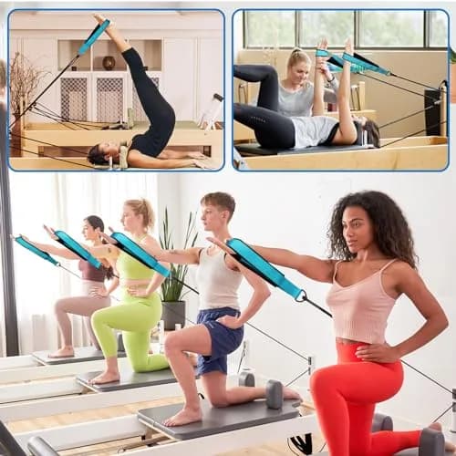 TOBWOLF Double Loop Pilates Straps for Reformer 15 inches (38.1 cm) | Sweat-Resistant Comfort for Home Gym Workouts thumbnail 6