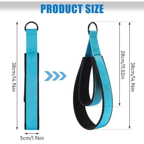 TOBWOLF Double Loop Pilates Straps for Reformer 15 inches (38.1 cm) | Sweat-Resistant Comfort for Home Gym Workouts thumbnail 2