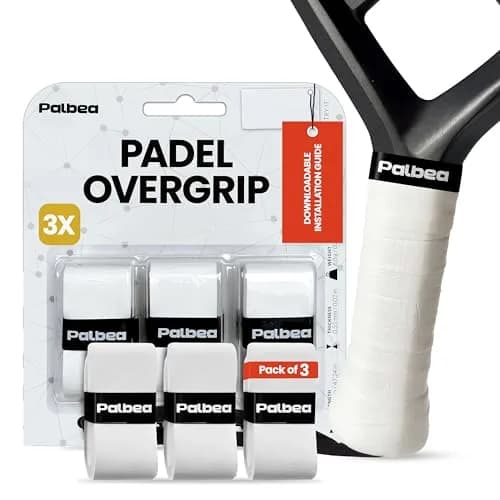 Palbea Padel Racket Grip Tape 3-Pack White | Sweat-Absorbent & Non-Slip for Padel & Tennis thumbnail 1